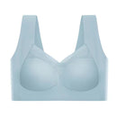 Light blue bra on a white background