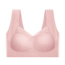 Pink bra on a white background