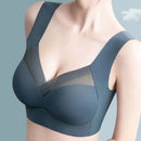 Gray bra on a neutral background