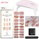 Gel Nail Wraps with UV Lamp Set