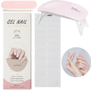 Gel Nail Wraps with UV Lamp Set