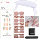 Gel Nail Wraps with UV Lamp Set