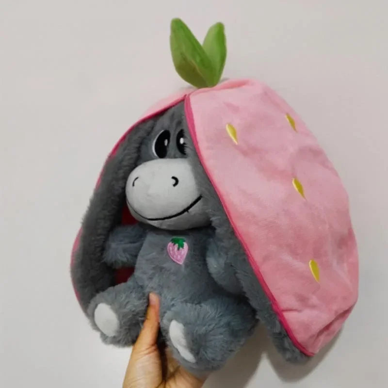 Strawberry Donkey Breathing Plush Doll