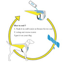 Diagram showing how to cool a dog using a cooling device with text instructions.
