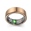 Smart ring with electronic components on a white background